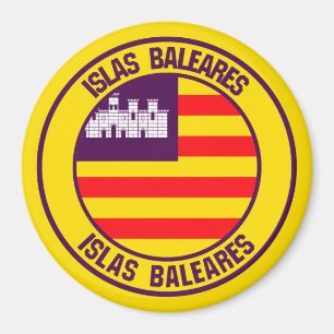 Islas Baleares Round Emblem Magnet