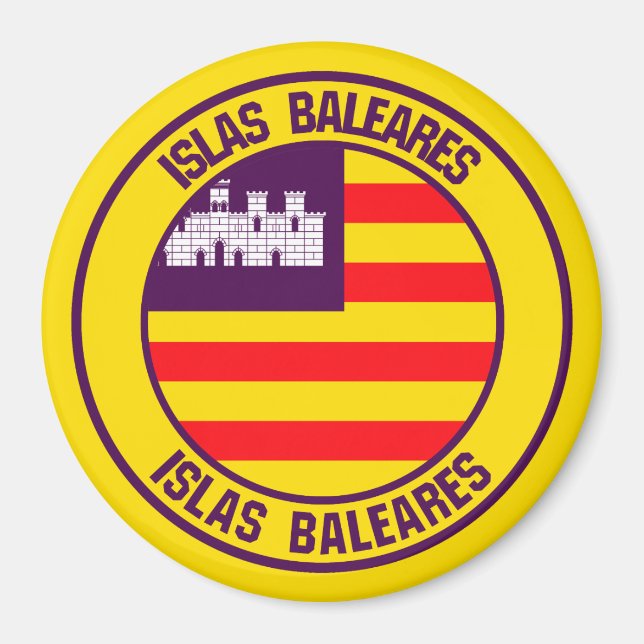Islas Baleares Round Emblem Magnet (Front)