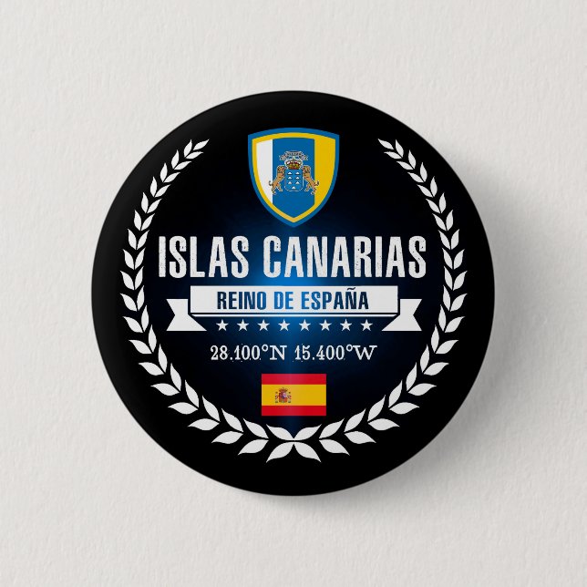 Islas Canarias 6 Cm Round Badge (Front)