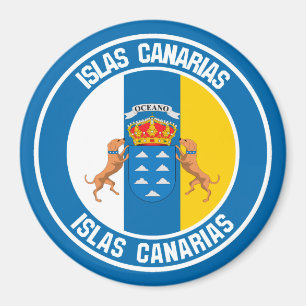 Islas Canarias Round Emblem Magnet
