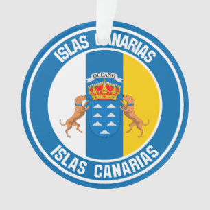 Islas Canarias Round Emblem Ornament