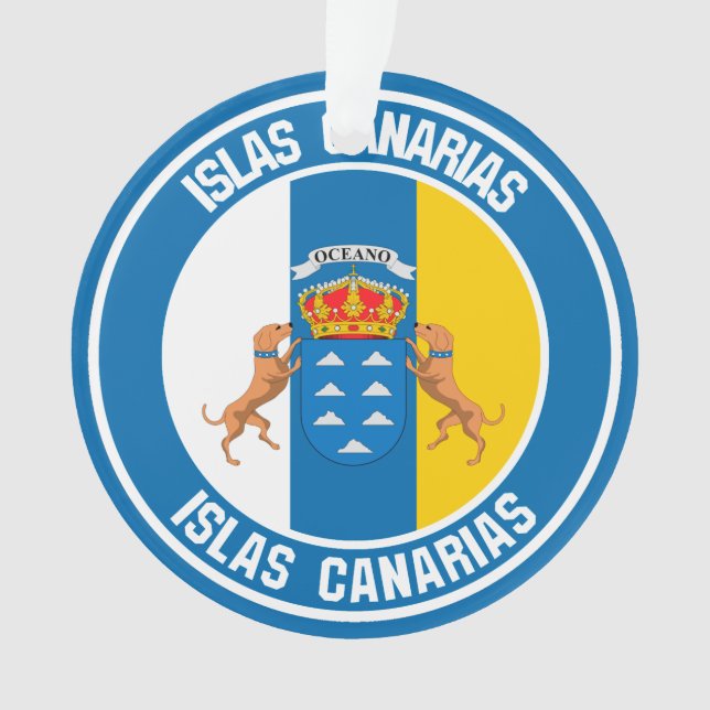 Islas Canarias Round Emblem Ornament (Front)