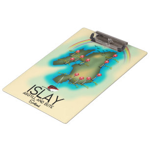 Islay,  Inner Hebrides , scotland map travel art Clipboard