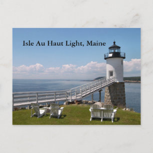 Isle Au Haut Light, Maine Postcard