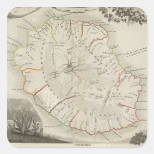 Isle De La Reunion Square Sticker