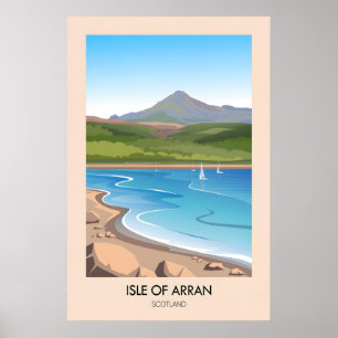 Isle of Arran Scotland Travel Poster