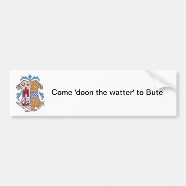 Isle of Bute Coat of Arms Sticker (Front)