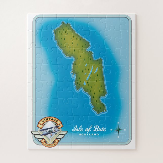 Isle of Bute map Jigsaw Puzzle (Vertical)