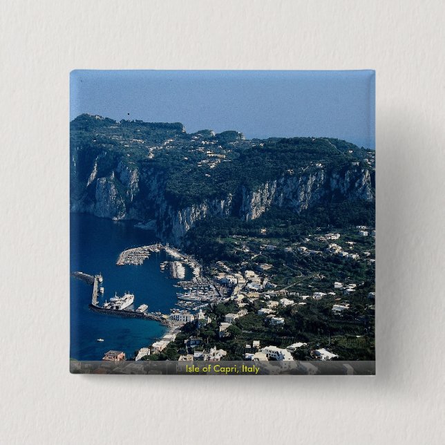 Isle of Capri, Italy 15 Cm Square Badge (Front)
