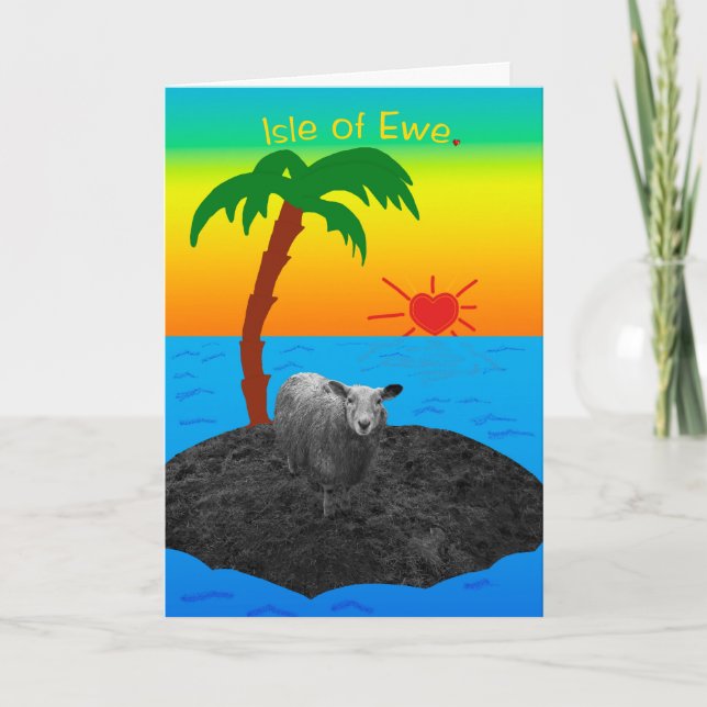 Isle of Ewe for Valentines Day Holiday Card (Front)