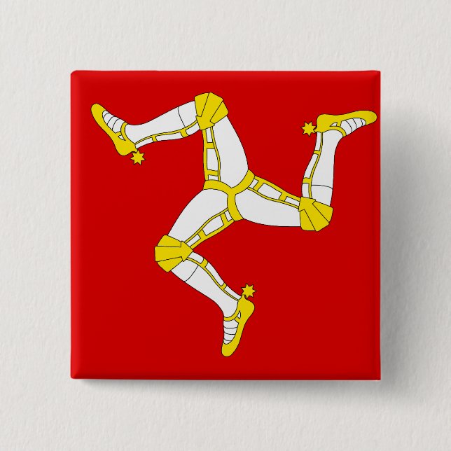 Isle of man 15 cm square badge (Front)