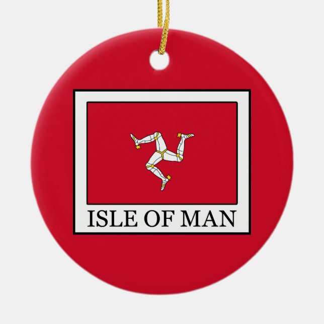 Isle of Man Ceramic Ornament (Front)
