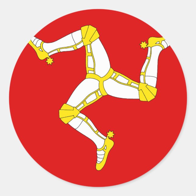 Isle of man classic round sticker (Front)