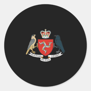 Isle of Man Coat of Arms Classic Round Sticker
