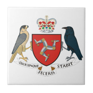 isle of man emblem ceramic tile