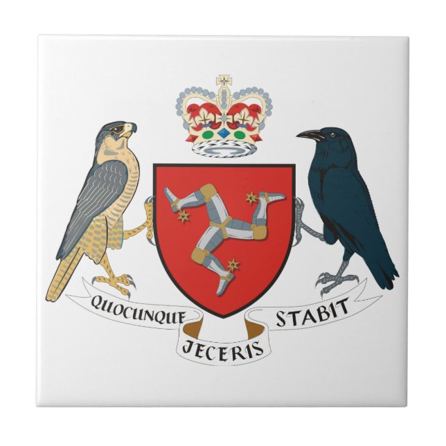 isle of man emblem ceramic tile (Front)
