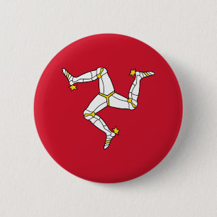 Isle of Man Flag 6 Cm Round Badge