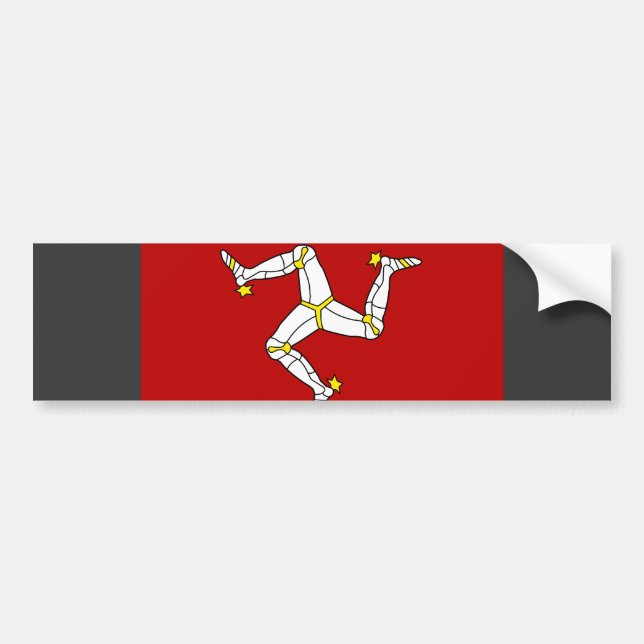 Isle Of Man Flag Bumper Sticker (Front)