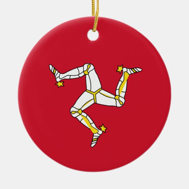 Isle of Man flag  Ceramic Ornament (Front)