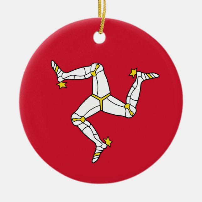 Isle of Man flag Ceramic Ornament (Front)