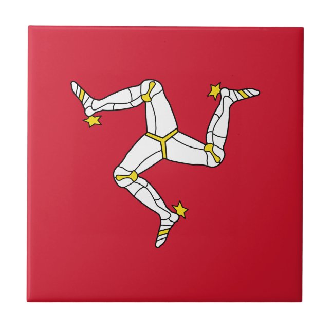 Isle of Man Flag Ceramic Tile (Front)