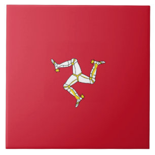 Isle of Man flag Ceramic Tile
