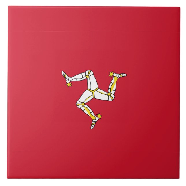 Isle of Man flag  Ceramic Tile (Front)