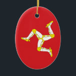 Isle of man Flag Ceramic Tree Decoration<br><div class="desc">The Funniest Ornaments,  T-shirts,  Hoodies,  Stickers,  Buttons and Novelty gifts from http://www.Shirtuosity.com.</div>
