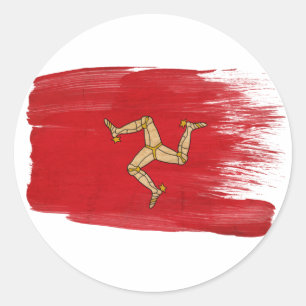 Isle of Man Flag Classic Round Sticker
