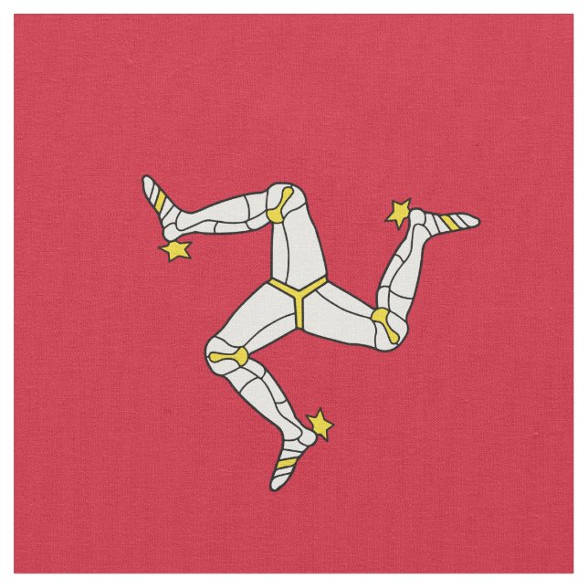 Isle of Man flag Fabric (Close Up)