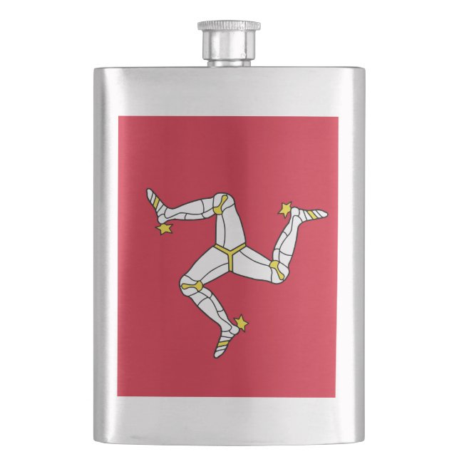 Isle of Man flag Hip Flask (Front)