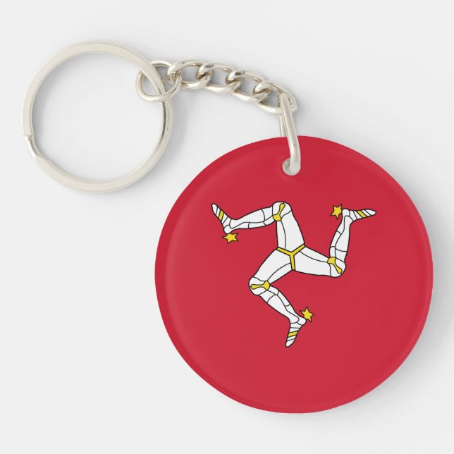 Isle of Man Flag Key Ring (Front)