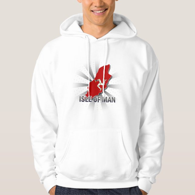 Isle Of Man Flag Map 2.0 Hoodie (Front)