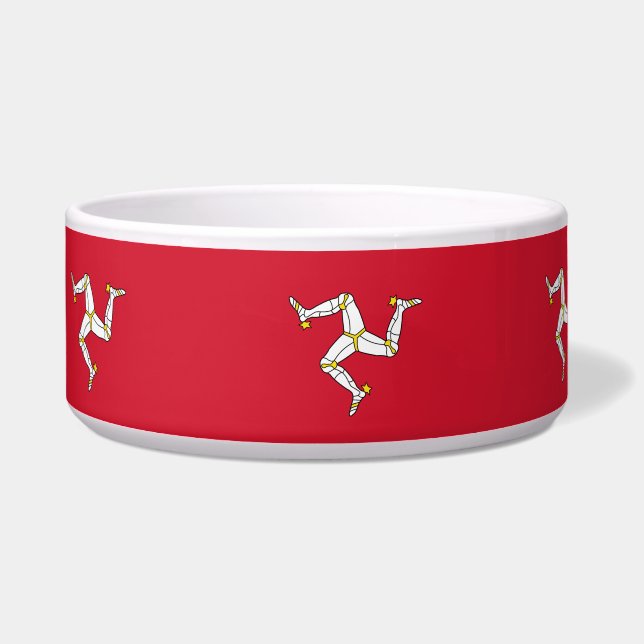 Isle of Man Flag Pet Bowl (Left)