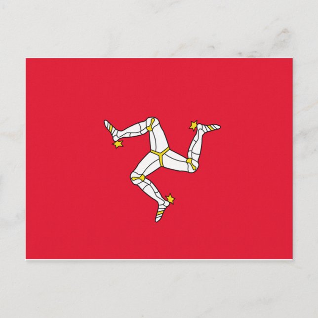 Isle of Man Flag Postcard (Front)