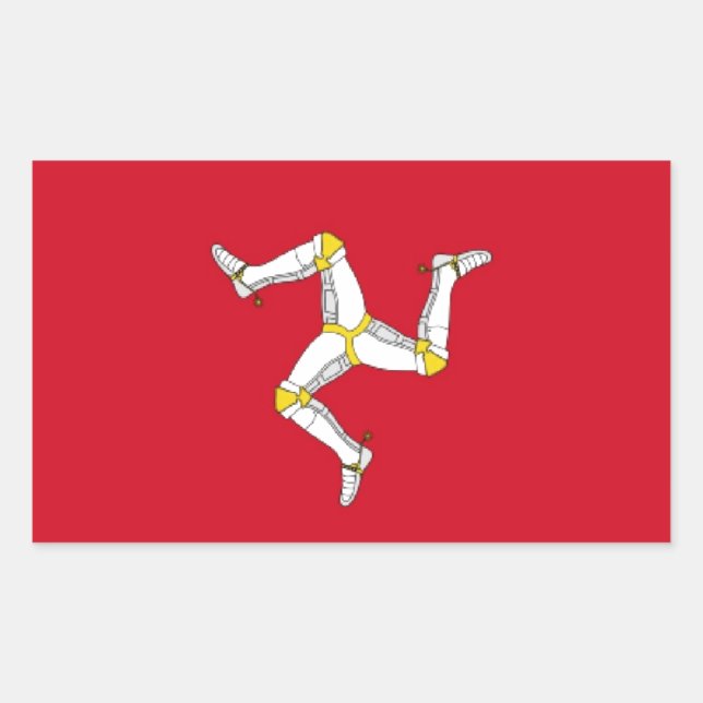 Isle of Man Flag Rectangular Sticker (Front)