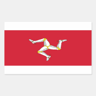 Isle of Man Flag Rectangular Sticker