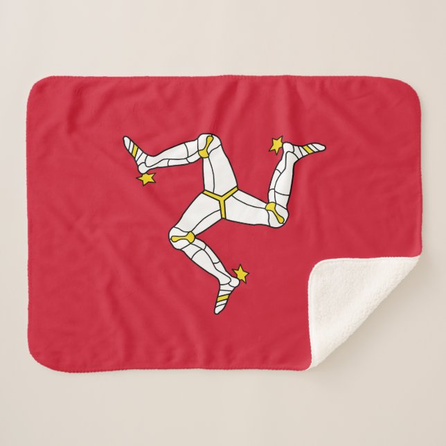 Isle of Man Flag Sherpa Blanket (Front (Horizontal))