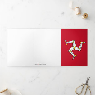 Isle of Man flag Tri-Fold Card