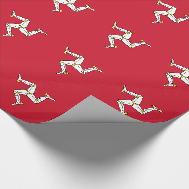 Isle of Man Flag Wrapping Paper (Corner)