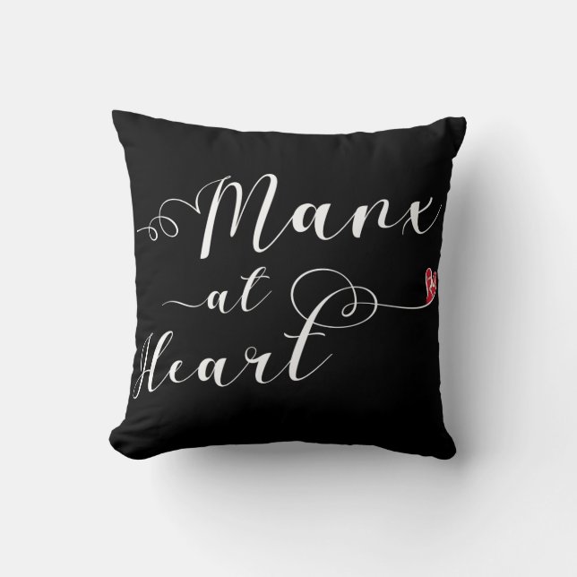 Isle of Man Manx At Heart   Cushion (Front)