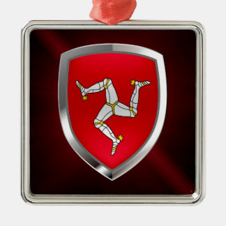 Isle of Man Metallic Emblem Metal Tree Decoration