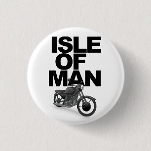 Isle of Man motorbike racer 3 Cm Round Badge