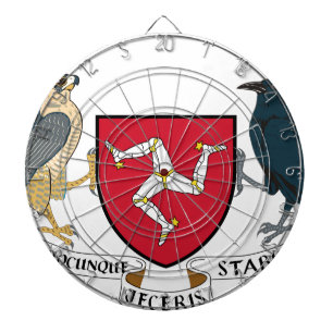Isle of Man Republican Coat of Arms - Manx Emblem Dartboard
