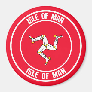 Isle of Man Round Emblem Magnet