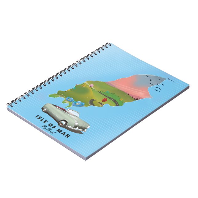Isle of Man travel poster Notebook (Left Side)
