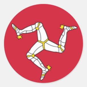 Isle of Mann Round Sticker