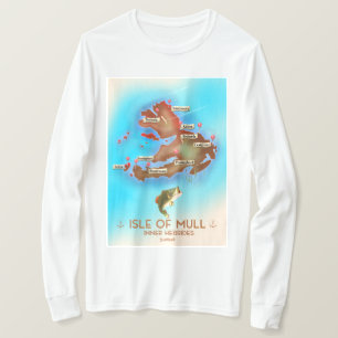 Isle of Mull Inner Hebrides Scotland Vintage Map. T-Shirt