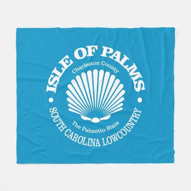 Isle of Palms (seashell) Fleece Blanket (Front (Horizontal))
