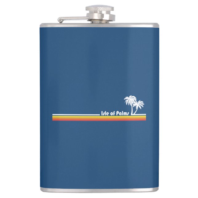 Isle of Palms South Carolina Hip Flask (Front)